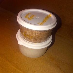 Body scrubs caramel coffee and lavender